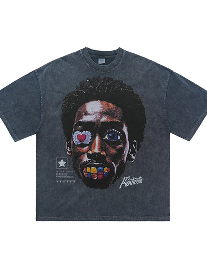 Men's Graphic Round Neck Short Sleeve T-Shirt