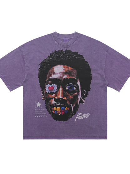 Men's Graphic Round Neck Short Sleeve T-Shirt