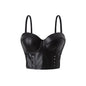 Sexy Suspenders Vest Bra Inner Wear Boning Corset Top Tube Top Outer Wear Women Leather