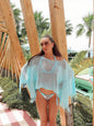 Summer Sexy Hollow Out Cutout out Sexy Diagonal Collar Inverness Irregular Asymmetric Design Knitted Blouse