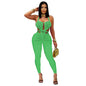 Women Wear Casual Sexy Halter Backless Solid Color Jumpsuit