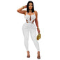 Women Wear Casual Sexy Halter Backless Solid Color Jumpsuit