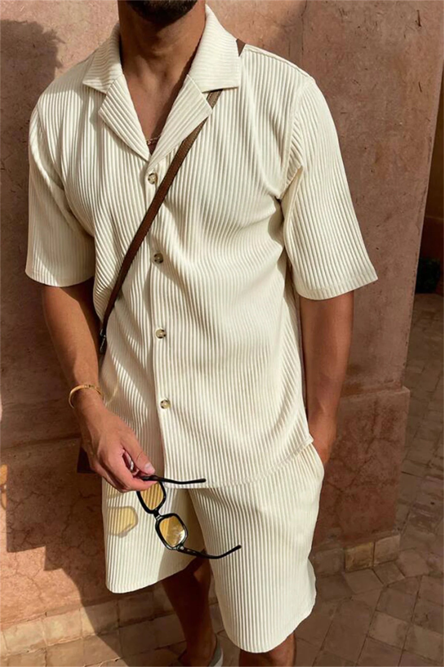 Spring/Summer stretch casual men beach shorts set